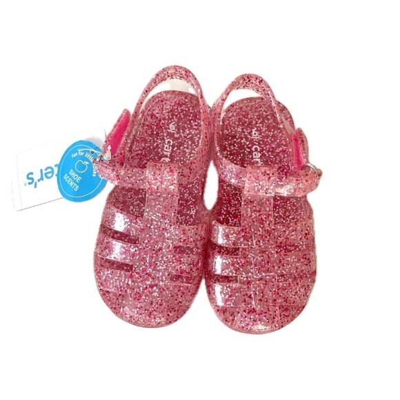 Carter's Pink Glitter Jelly Sandals - Picture 1 of 6